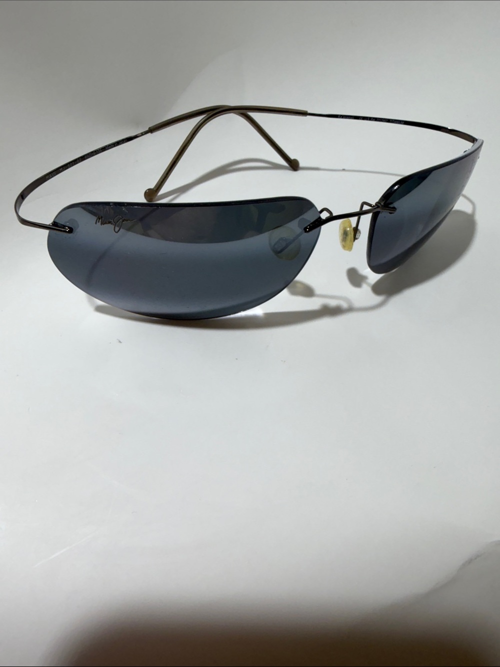 Maui Jim Rimless Polarized Sunglasses with Dark Gray Lenses - Picture 3 of 4
